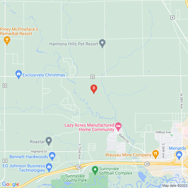 Wausau Roofing Pros location map: Serves Wausau and nearby areas, Wausau, Wisconsin