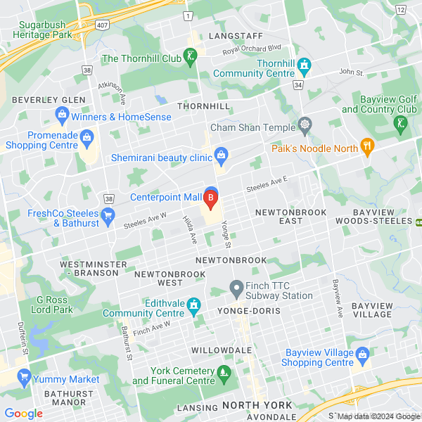 Ontario Conservatory of Music location map