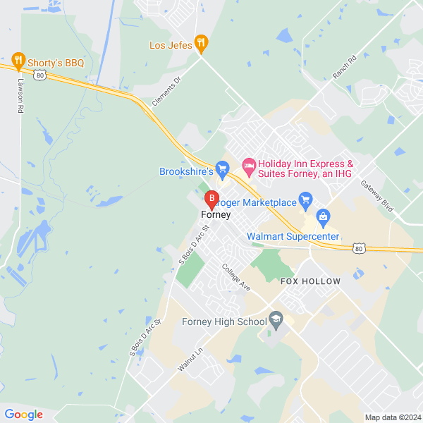 Mary Alessio Realtor Serving Forney, Texas location map
